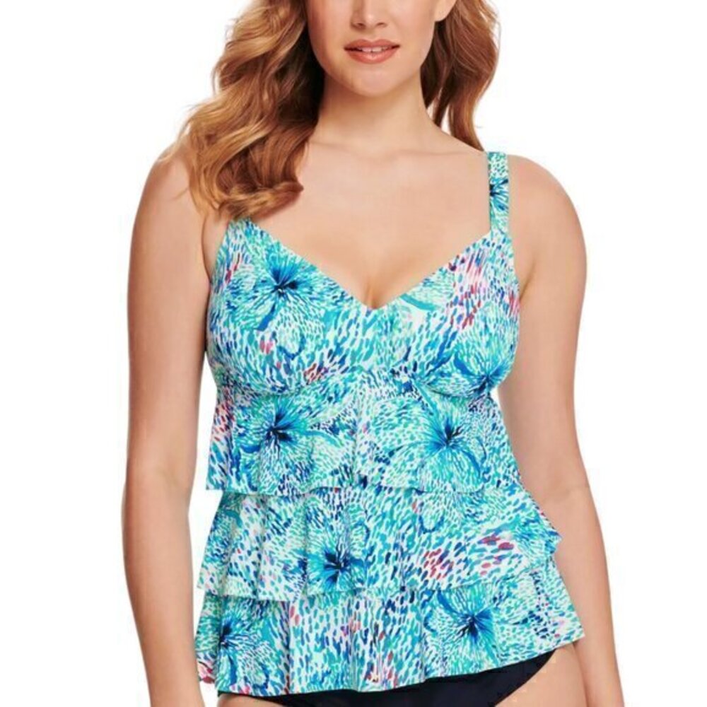 Swim Solutions Triple Tier Tankini Top 10